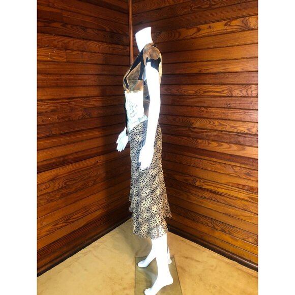 Leopard Skirt, Silk Skirt, Silk Chiffon Skirt, Animal Print Skirt, Silk Dress, A - Picture 7 of 10